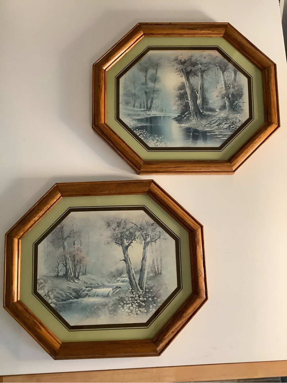 Vintage Octagon Wood Framed Prints